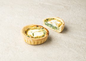 quiche geitenkaas met spinazie