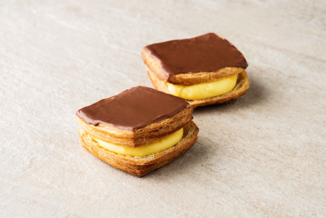 Vierkantje gele crème chocolade